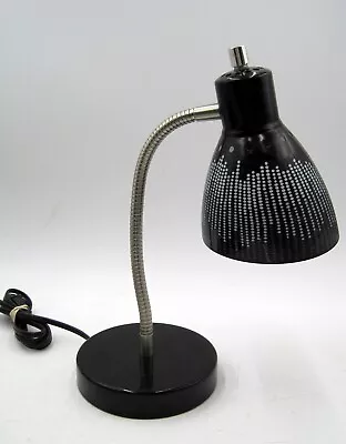 Gooseneck Desk Table Industrial Metal Bullet Cone Lamp Black Tall Retro • $39.95