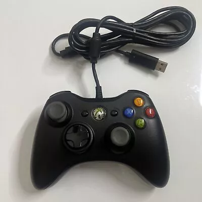 Genuine Official Microsoft Xbox 360 Controller Wired USB Black For PC XBOX 360 • $39.99