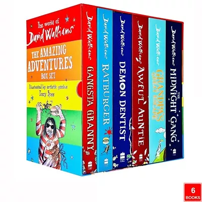 The World Of David Walliams Amazing Adventures 6 Books Collection Box Set NEW • £23.45