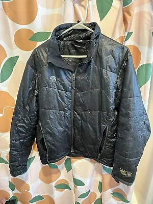 Mountain Hardware Jacket Mens Puffer Black Medium Primaloft Some Flaws Coat Top • $15