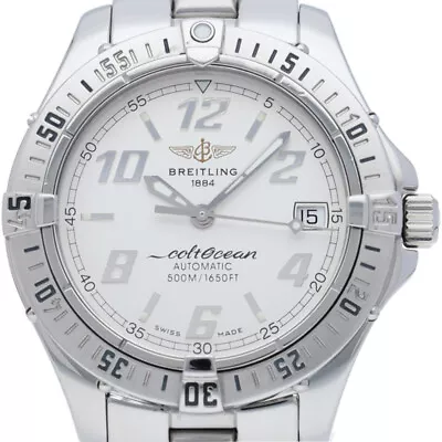 BREITLING Colt Ocean Automatic A17350 1 Box Stainless Steel MensWatch White ... • $1236