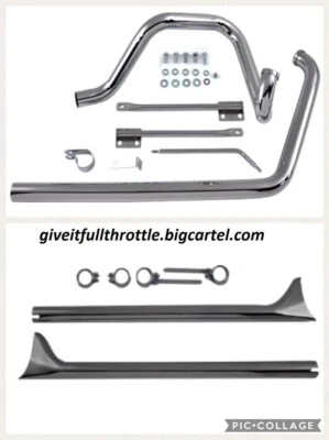 S&S Cycle Chrome Slash-Cut Mufflers - 550-0739 for 2018-2024 Harley