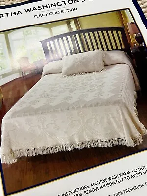 NEW Vntg  Maine Heritage Weavers Martha Washington Bedspread Full/Queen Fringe • $89.50