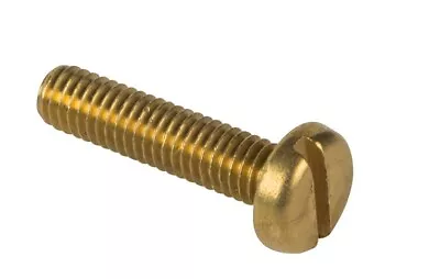 M4 X 16mm Solid Brass Slot Pan Head M/Screws Full Thread - Pack Of 25 • £3.65