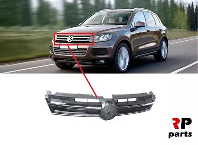 £98.88 • Buy For Vw Touareg 10-14 New Front Bumper Upper Center Grille With Chrome No Badge