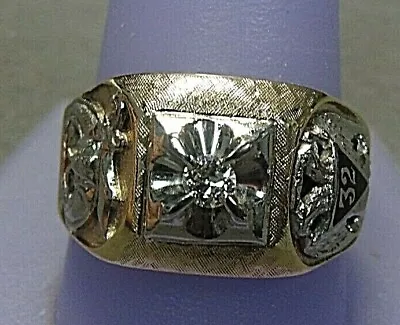 $487 • Buy Shrine Masonic 10k Yellow Gold Mens Ring Size 11.25