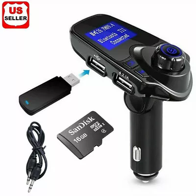 Car Cigar Plug Bluetooth FM Transmitter Radio MP3 Player Adapter Kit USB Charger • $12.99