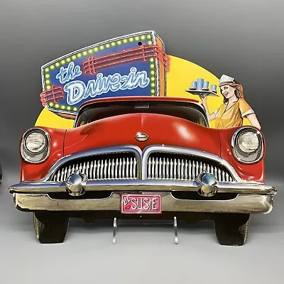 Vintage 1999 Beistle Cardboard THE DRIVE IN CAR HOP Sign Diner Restaurant 1950s • $8.44