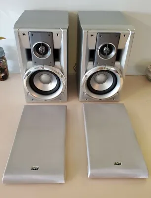 JVC Model SP-FSGD7 Speakers Pair. Silver With Snap On Covers. 90 Watt 6 OHMS. • $75.77