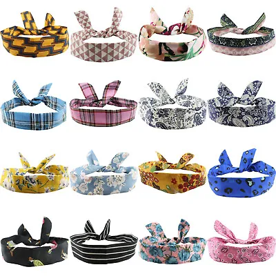 £3.96 • Buy WIRE HEADBAND WIRED HEAD SCARF ROCKABILLY HAIR BAND WRAP VINTAGE PIN UP 50s 60s