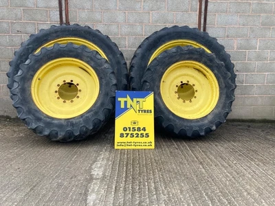 £2750 • Buy Set Of 380/90r50 & 380/85r34 Bkt Tyres On Row Crop Wheels