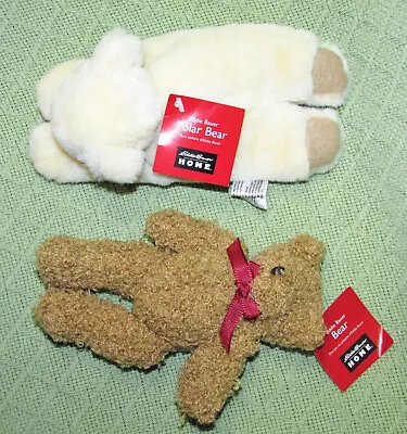 EDDIE BAUER BEAR PLUSH LOT Cream Polar Bear Tan Classic Teddy 7 -9  With TAG • $18.75