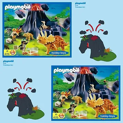 £10.99 • Buy Playmobil 4170 * Dinosaur Volcano * Triceratops + Baby * SPARE PARTS SERVICE *