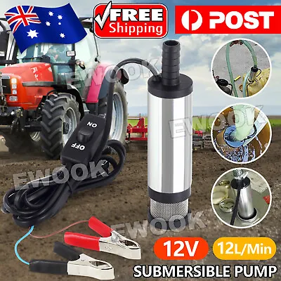 $17.45 • Buy DC12V Aluminium Diesel Fuel Pump Submersible Transfer Vessel Water Oil Car Auto