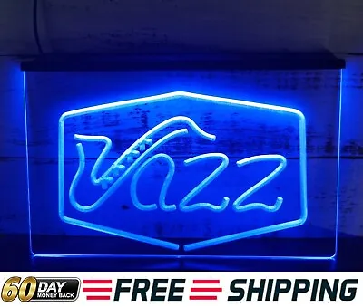 Jazz Classic LED Neon Light Sign Lounge Bar Pub Club Light Live Music Wall Décor • $24.99