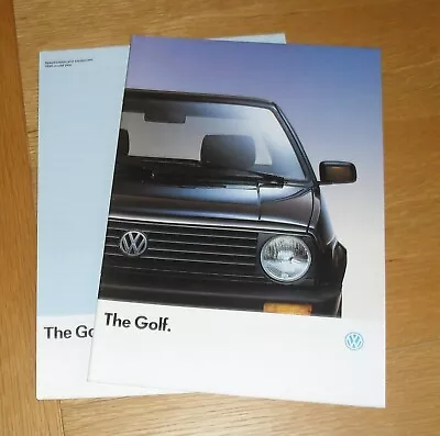 Volkswagen VW Golf Mk2 Brochure 1989-1990 - 1.3 1.6 CL 1.8 GL Diesel Big Bumper • $31.05