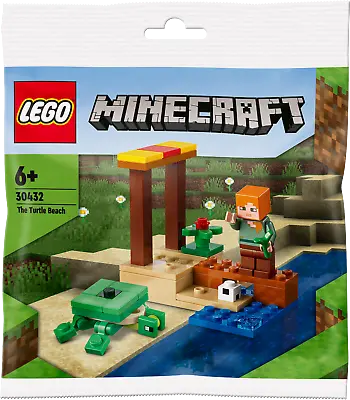 $12.99 • Buy LEGO Minecraft 'The Turtle Beach' 30432 - Alex - PolyBag RARE NEW SEALED 