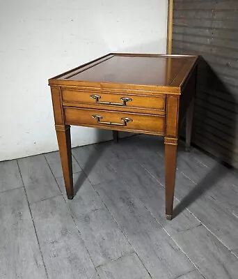 Vintage Hekman 2-Drawer End Table - Mid Century Modern Regency • $261