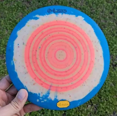 Dyed GLOW Blue OLace Vibram Disc Golf 169g M Rubber OOP Used • $90