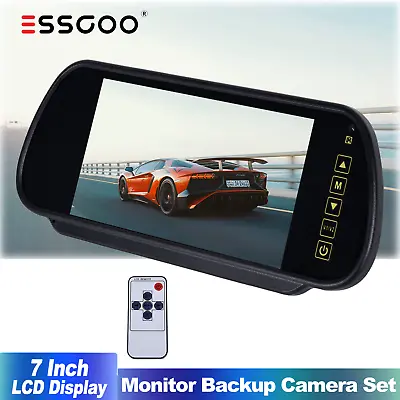 ESSGOO 7  Car Rear View Mirror Monitor Parking Reversing TFT LCD HD Monitor  • £41.59