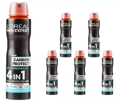 L'Oreal Men Expert Carbon Protect 48H Anti-Perspirant Deodorant 250ml  X 6 • £22.99