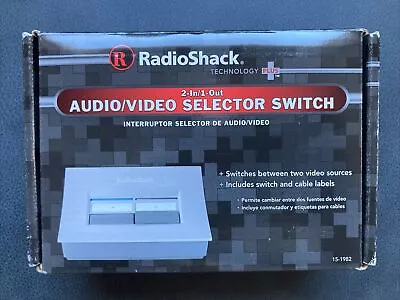 Radio Shack Audio Video A/V Selector Switch 2-In/1-Out RCA A/B Way Model 15-1982 • $9.99