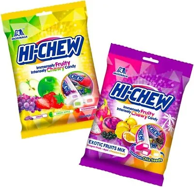 Hi-Chew Fruit Flavour Soft Candy Sweets- Exotic Fruits + Original Mix 100g. Each • £13.99