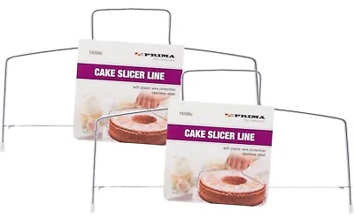 2 X Cake Cutter Slicer Line Bread Wire Cutting Leveller Decorator Baking Tool • £5.98