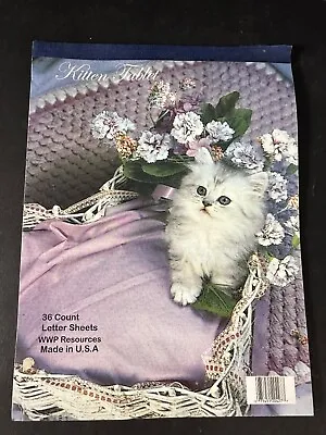 Vintage Writing Tablet Paper Pad Kitten With Flowers SO CUTE! • $8.40