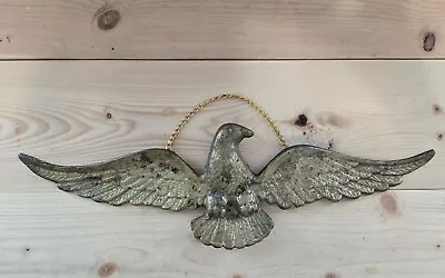 VTG Cast Iron American Eagle Heavy Wall Hanging 16 1/2  Wingspan - Brass Finish • $25