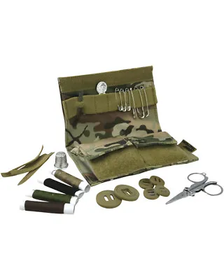 Army Cadet Military Sewing Kit Thread Scissors Needles Repair Clothing Pouch MTP • £9.95