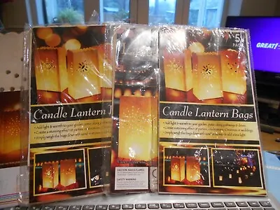 Unusual CANDLE LANTERN BAGS For Wedding/bbq/party (18 In Total ) Unused • £3