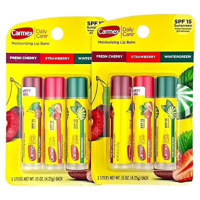 Carmex Daily Care Medicated Moisturizing Lip Balm Sticks SPF 15  (Pack Of 2) • $9.46