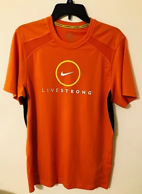 Nike Dri-Fit Livestrong Graphic Orange Yellow And Black T-Shirt Men’s Small • $14.99