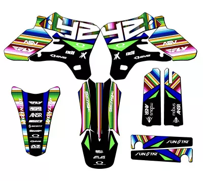 2003-2004 YZ 250 F 4-STROKE SERAPE Black Senge Graphics Kit Compatible With • $134.99