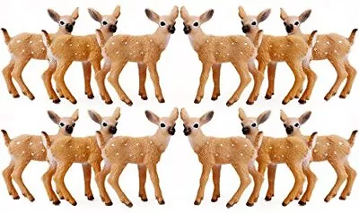 12Pcs Deer Figurines Cake Toppers Deer Toys Figure Small Woodland Animals S... • $29.21