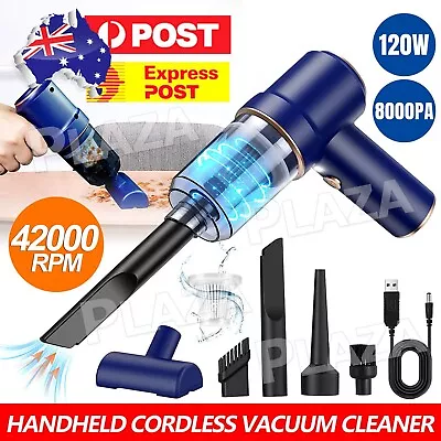 42000RPM Cordless Handheld Car Vacuum Cleaner Mini Portable Auto Wireless Duster • $20.95