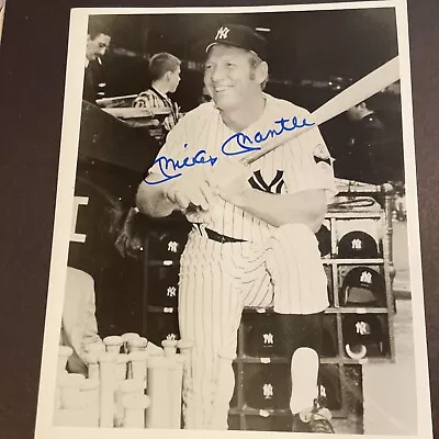 Mickey Mantle Autographed 8x10 BxW Photo JSA Certified  • $375