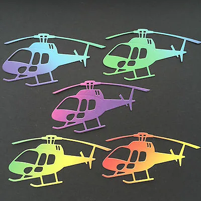 Helicopter Die Cuts - Various Colours In Sets Of 10. Card Making Scrapbooking.. • £2.25