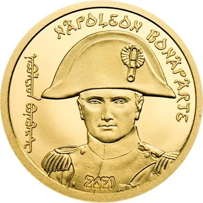 Napoleon Bonaparte Half Gram Gold Coin  Mongolia 2021 • $79.99