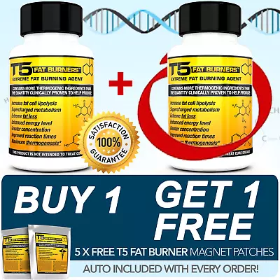 T5 Fat Burners Capsules -strongest Legal Slimming / Diet & Weight Loss Pills • £21.59
