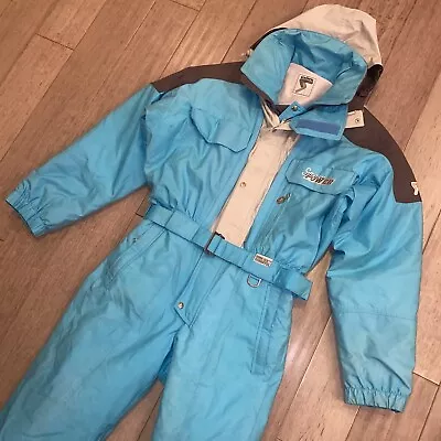 Vintage 80s Ski Suit One Piece Snowsuit GORE TEX Schoffel Retro Snow Bib Mens XS • $139.99