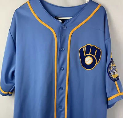 Milwaukee Brewers Jersey Robin Yount MLB Cooperstown Collection Men’s 2XL • $50.99