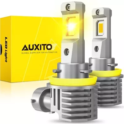 2X H11 H8 H9 LED Headlight Fog Light Bulbs Kit 3000K Golden Yellow High Low Beam • $27.99