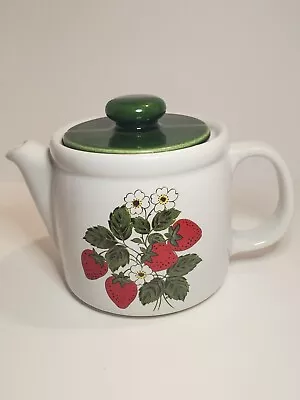 Vintage 1960's McCoy Strawberry Fields Short Spout Pottery Tea Pot 1418 USA • $18