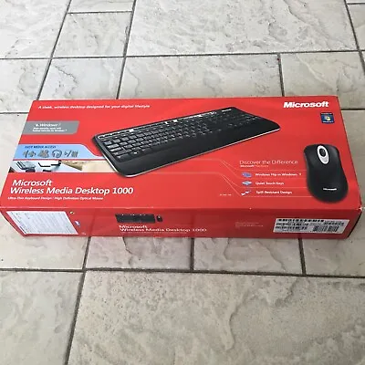 Microsoft Wireless Media Desktop 1000 Keyboard & Mouse ZHA-00001 NEW SEALED • $35