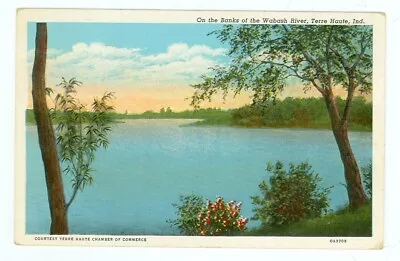 Terre Hauteindiana-on The Banks Of The Wabash River-#oa3709-linen--(in-t#1) • $3.99