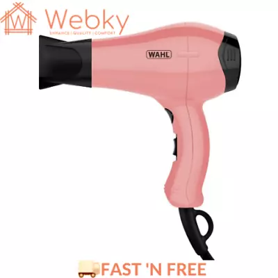 Wahl Mini Hair Dryer 1000W DC Motor Hairdryer Portable Travel Compact - Pink NEW • $79.99