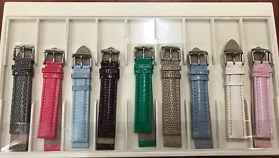 Bundle - 9 Wrist Watch Bands Reptil-Eidechse-Lizard Size 18mm Assorted Colours • $301.40