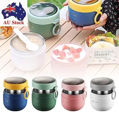 $21.25 • Buy Soup Cup Thermos With Spoon Insulated Jar Lunch Box Food Flask Food Container